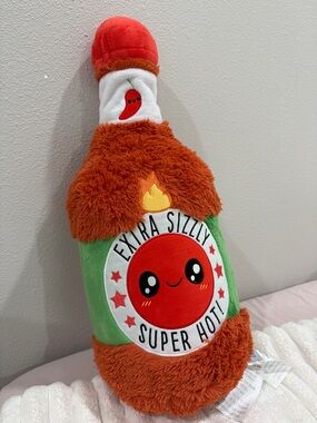 Extra Sizzly Super Hot Plush Chili Bottle - Green & Orange